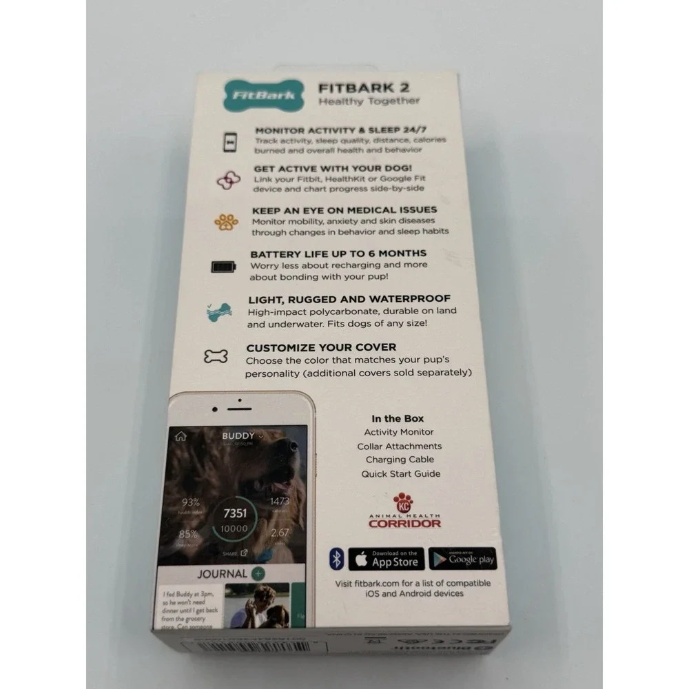 Fitbark 2 Dog Activity Monitor Used- Tested And Cleaned Black Color